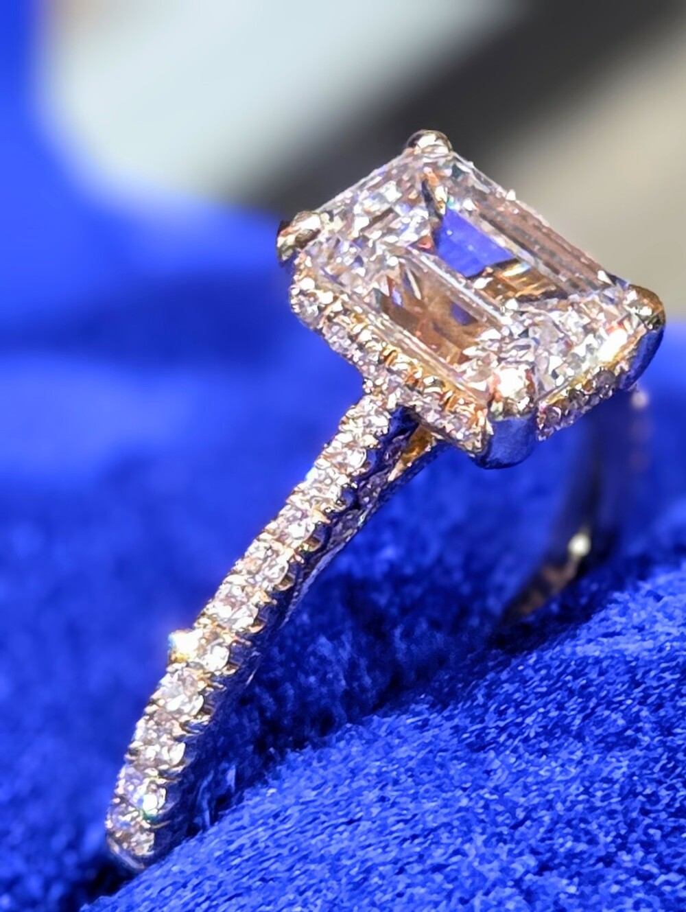 Simply TACORI Emerald Solitaire Lab Created & Mined Diamond Engagement Ring 3mon